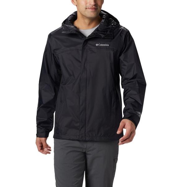 Columbia Watertigh Rain Jacket Black For Men's NZ70659 New Zealand